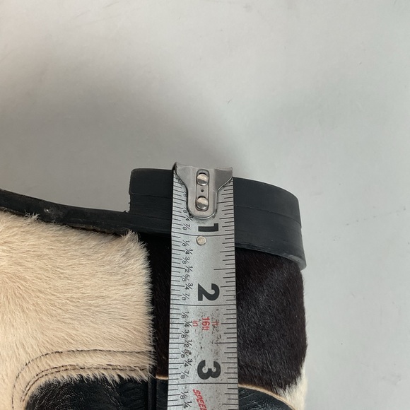 Justin Calf Hair On Cow Hide Pony Cowgirl Roper Boots 6 B Western USA Made - Picture 6 of 15